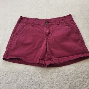 Maurices Purple Midrise Shorts Women's Size 5/6 Cuffed or Uncuffed